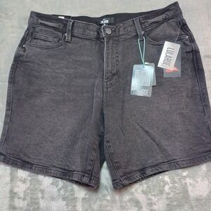 Lularoe 7" Relaxed‎ Denim Jean Shorts Sz 30 Black Stretch Lycra